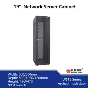 Factory OEM 19inch Network Server Cabinets WS18 IDC Server Racks for Data Room Network thumbnail-2