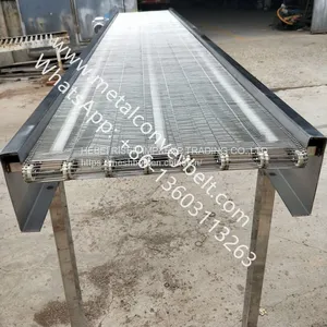 Flat Flex Driven Conveyor Metal Belt Conveyor Wire Belt For Cooling Cake thumbnail-3