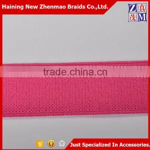 China Wholesale Woven 3cm Pink Color Elastic Webbing thumbnail-3