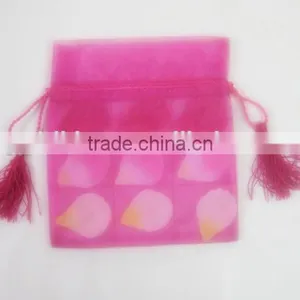 Fringed Organza Transparent Gift Drawstring Bags for Party/Christmas Packing Jewelry/candy/wine of the Bottle/gift thumbnail-5