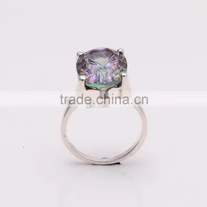 MYSTIC TOPPAZ RING ,925 Sterling Silver Jewelry Wholesale,WHOLESALE SILVER JEWELRY,SILVER EXPORTER,SILVER JEWELRY FROM INDIA thumbnail-3