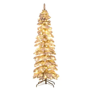 BSCI Certified Artificial Christmas Tree Green, Snow Tree With Different Height, Shapes, Decorations thumbnail-5