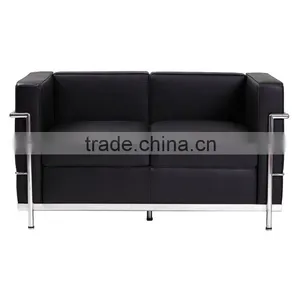 3 Seater LC2 Sofa Iconic Mid-century Designer Furniture thumbnail-2