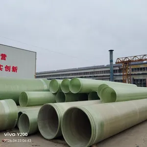High Strength Fiberglass Sand Filled Pipe DN300-DN4000 FRP Pressure Pipe for Municipal Water Supply and Drainage thumbnail-1