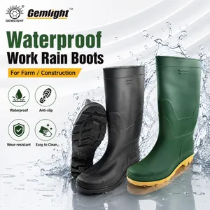 Heavy Duty PVC Rain Boots With Durable PVC Body for African Importers OEM Bulk Order Support for Farm Construction and Market Use thumbnail-1
