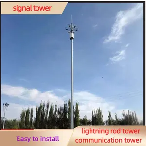 20-meter Forest Fire Prevention Monitoring Tower, Four-column Angle Steel Monitoring Iron Tower, Meteorological Observation Tower thumbnail-5