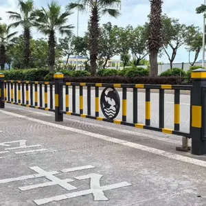 Powder Coated Municipal Guardrail, 3.0mm Thickness, 1.2m Height, UV Resistant, RAL 7047 Color, for City Streets thumbnail-5
