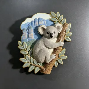 OEM ODM Resin Enamel Refrigerator Magnet World Country Travel Souvenir Metal Enamel Badge Keychain Wholesale thumbnail-4