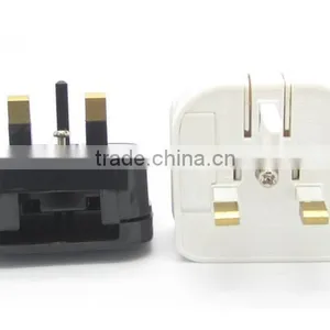 CE ROHS BSI Approved Super Nylon Malaysia UK HK Israel Bahrain Kuwait Ireland Type G to Schuko EU Travel Adapter Plug Converter thumbnail-1