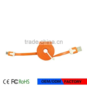 1m Flat Noodle Colorful Sync Data Charging Charger Adapter USB Cable for IPhone thumbnail-3