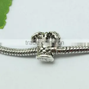 Wholesale Pdora New Style Anti-silver Coconut Tree Shape Zinc Alloy Round Hole Slide Beads thumbnail-2