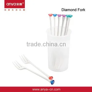 D658 Diamond Kitchen Knife Fork Spoon Plastic Fork Spoon and Fork thumbnail-1