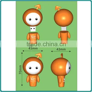 New Design Cartoon Custom Shape Soft Pvc Usb thumbnail-2