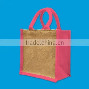 2016 Natural/Pink Jute Gift Bag thumbnail-1