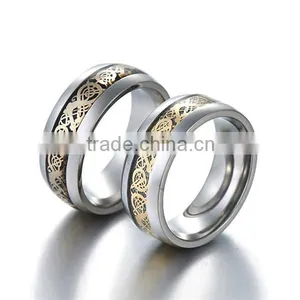 New Arrival Noble Unisex Fashion Electroplating Titanium Gilded Dragon Piece Environmentally Friendly Ring thumbnail-2
