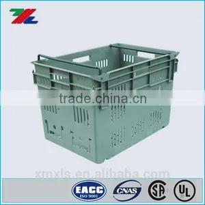 Euro Standards PP Plastic Turnover Box With Wheels / High Quality Wheels Plastic Turnover Box thumbnail-3