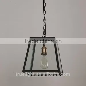 Industrial Vintage Glass Pendant Metal Ceiling Lighting Fixture 1-Light China Supplier thumbnail-1