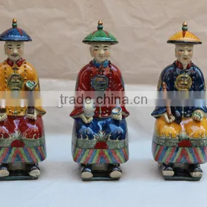 Chinese Antique Colorful Porcelain Figure thumbnail-1