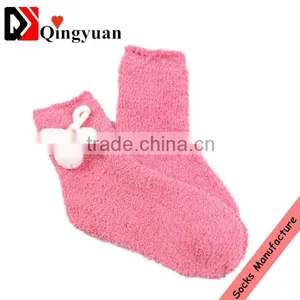 Custom Warm Women Microfiber Fuzzy Socks thumbnail-1