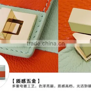Contrast Color Low Price Ladies Leather Hand Made Wallet Purse thumbnail-6