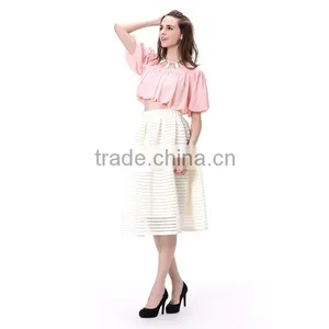 Puff Sleeve Fancy Skirt Top Designs 2016 Latest Top Designs for Women thumbnail-4