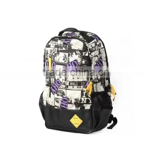 2015 New Printed Canvas School Backpack Leisure Bag Hiking Sports Backpack thumbnail-3