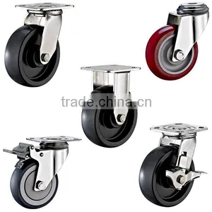 #304 Stainless Steel Casters With Derlin Bearing and Medium/Heavy Duty Wheel thumbnail-1