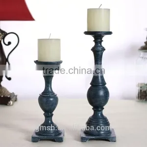2015 Latest Wholesale A Pair of Traditional Columnar Type ,European and American Retroresin Antique Candle Holders thumbnail-4