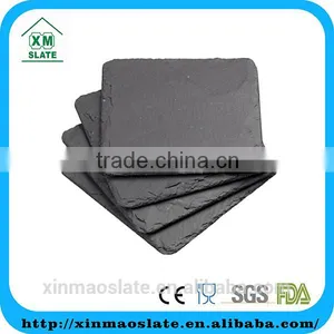 [factory Direct] 10X10cm Natural Edge Square Slate Coaster Item BD-1010SD2A Quality Choice thumbnail-1