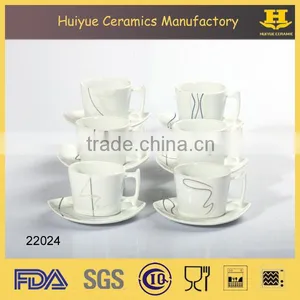 Ceramic Cup & Saucer Set, Espresso Cup and Saucer Set thumbnail-1