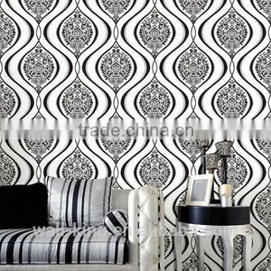 Chinese Royal Style Wallpaper Black and White thumbnail-1