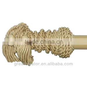 Home Decor Tassel Finial & Curtain Rod; Curtain Hardware; Curtain Accessory; Window Drapery Hardware; Drapery Rod thumbnail-1