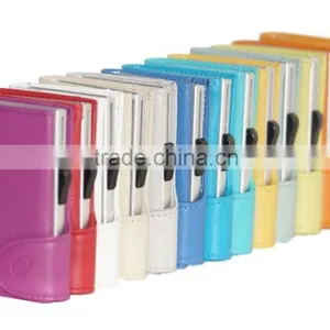 Italian Leather Aluminium Cardholder Wallet for Bank Card/credit Card/id Card thumbnail-1