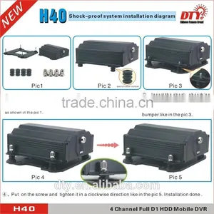 DTY 4ch Full D1 Hdd Gps 3g 4g Mobile Dvr Car Dvr Vehicle Surveillance DVR | H40 thumbnail-4