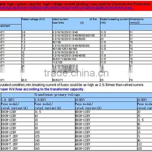 7.2kv High-voltage Current-limiting Fuses Use for Transformer Protection /XRNT Type of Fuse IEC282-1,GB15166.2 Standard thumbnail-2