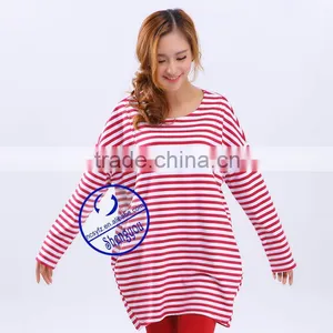 100 Cotton Yarn Dyed Breastfeeding Maternity Top With Pocket thumbnail-2