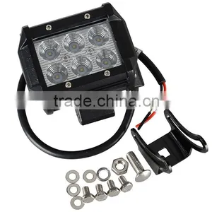 4" 18w 6 C Ree LED SUV Off-road Boat Headlight Spot Driving Fog Light Led Work Light Bar + Mounting Bracket thumbnail-1