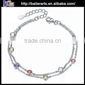 Wholesale Women's 925 Sterling Silver Charm Star Design Charm Bracelet thumbnail-6
