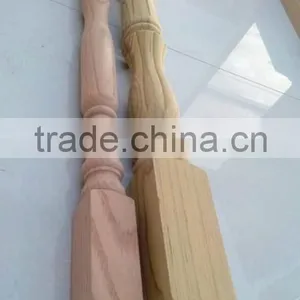 Red Oak Handrail Roman Column for Sale thumbnail-4
