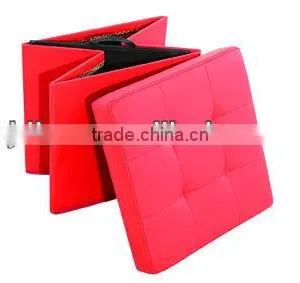 pu Leather Upholstery Foldable Storage Ottoman Lower Price(DO-6103) thumbnail-1