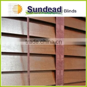 Paulownia Basswood 2 Inches Natural Wood Blinds With Ladder Tape at Cheap Price With Fair Quality for Window Covering thumbnail-3