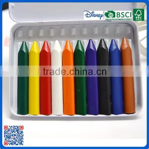 2016 Wholesale 10 Colors Triangle Crayon in Paer Box With Logo Printed Crayon for School Students thumbnail-3