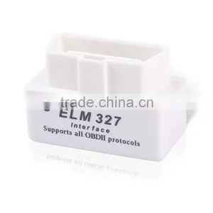 Super Mini ELM327 Bluetooth OBD2 Adapter Auto Scanner ObdII Bluetooth ELM 327 V1.5 Support All OBDii Protocols (White) thumbnail-1