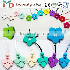 Wholesale Turquoise Silicone Rubber Necklace/Amber Teething Necklace thumbnail-2