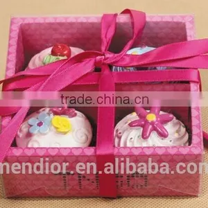 Mendior Wholesale Cupcake Gift Flower Lip Balm Set Fruit Organic Essence Christmas Birthday Gift 4pcs/set/box Support OEM thumbnail-2