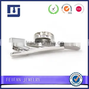 High Quality Tie Clips Jewelry Type Silver Plating Watch Movement Cufflinks thumbnail-4