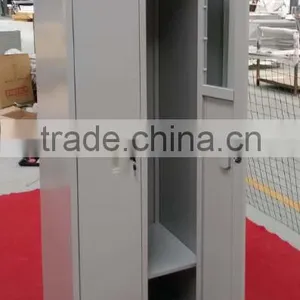 Factory Direct KD Structure Staff Locker 2 Door Steel Storage Wardrobe thumbnail-3
