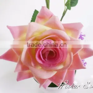 Home Garden Artificial Led Rose Flower Bonsai With Led Light With Battery thumbnail-3