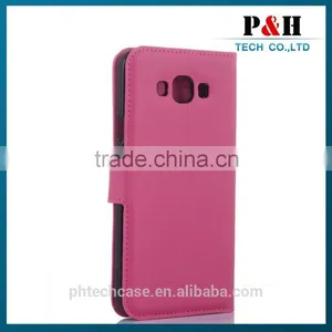 Case For Samsung Galaxy E7 Leather Stand Pouch With 2 Card Slots/Magnetic Snap thumbnail-1