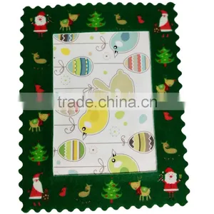 Green Xmas/Christmas Felt Printed Photo Frames for Children thumbnail-1